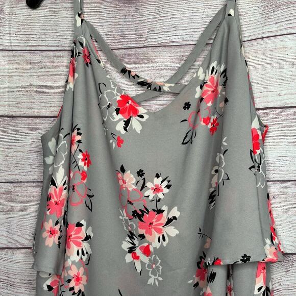 Torrid Sleeveless Floral Flowy Breezy Summer Criss Cross Tank Size 3X Plus - Picture 4 of 7